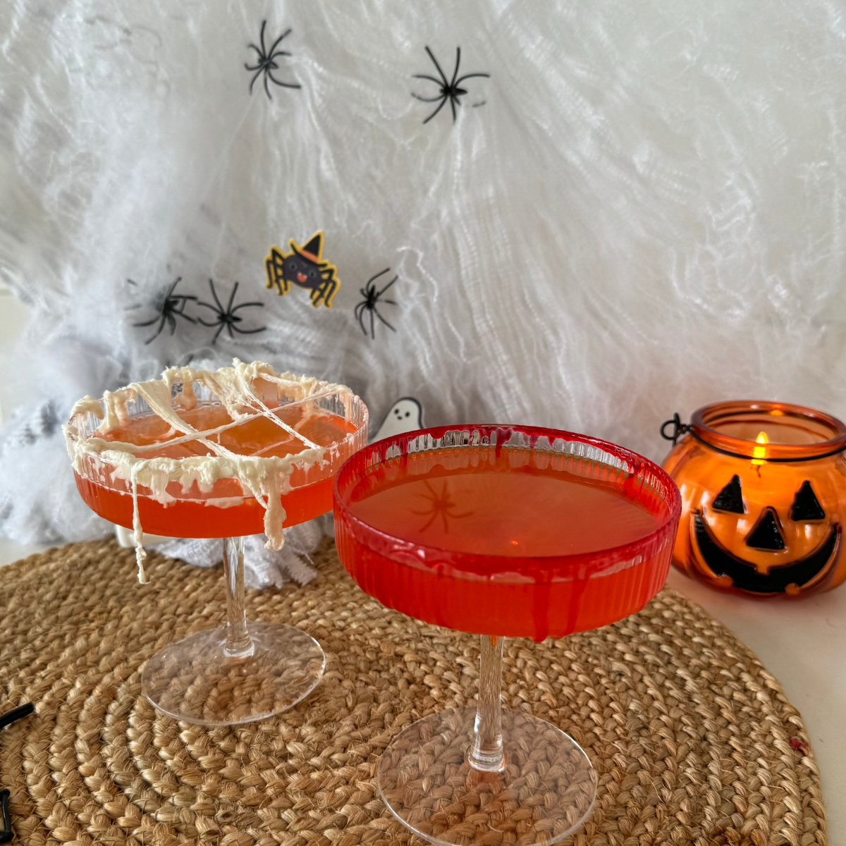 HONEY BLOOD AND MARSHMALLOW WEB HALLOWEEN COCKTAILS 