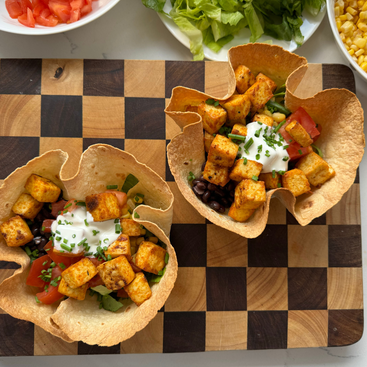 TOFU MEXICAN TORTILLA BOWL